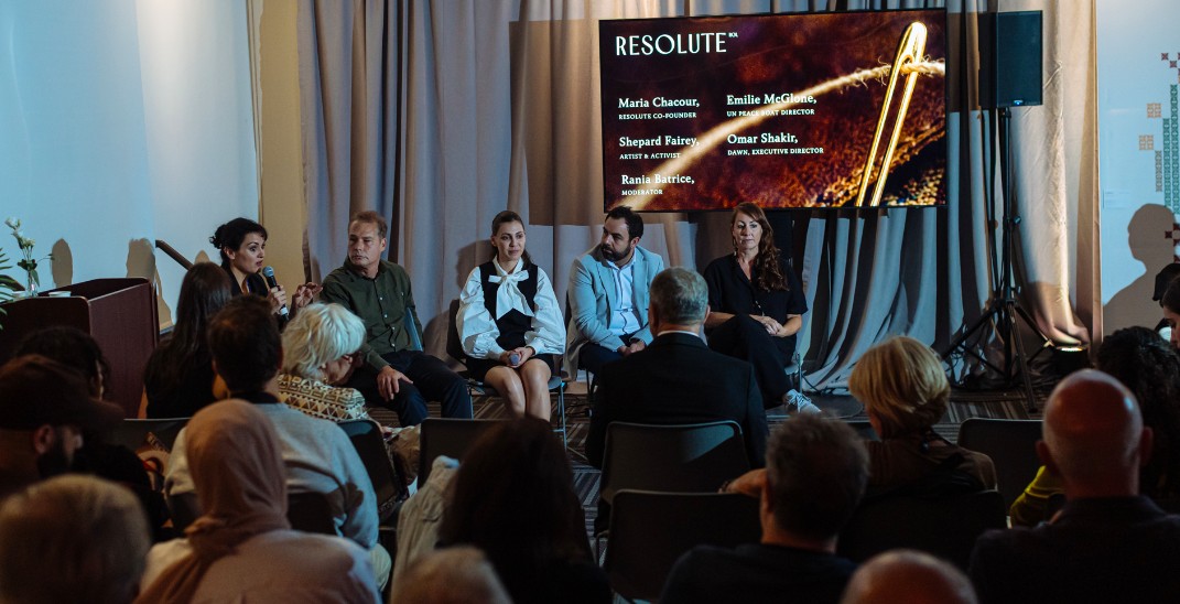 Panel discussion before a full audience